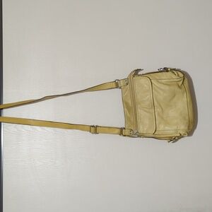 Fosil yellow leather cross body purse